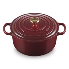 Le Creuset Cast Iron Signature Round Casserole 22cm RhoneGarnet image number 2